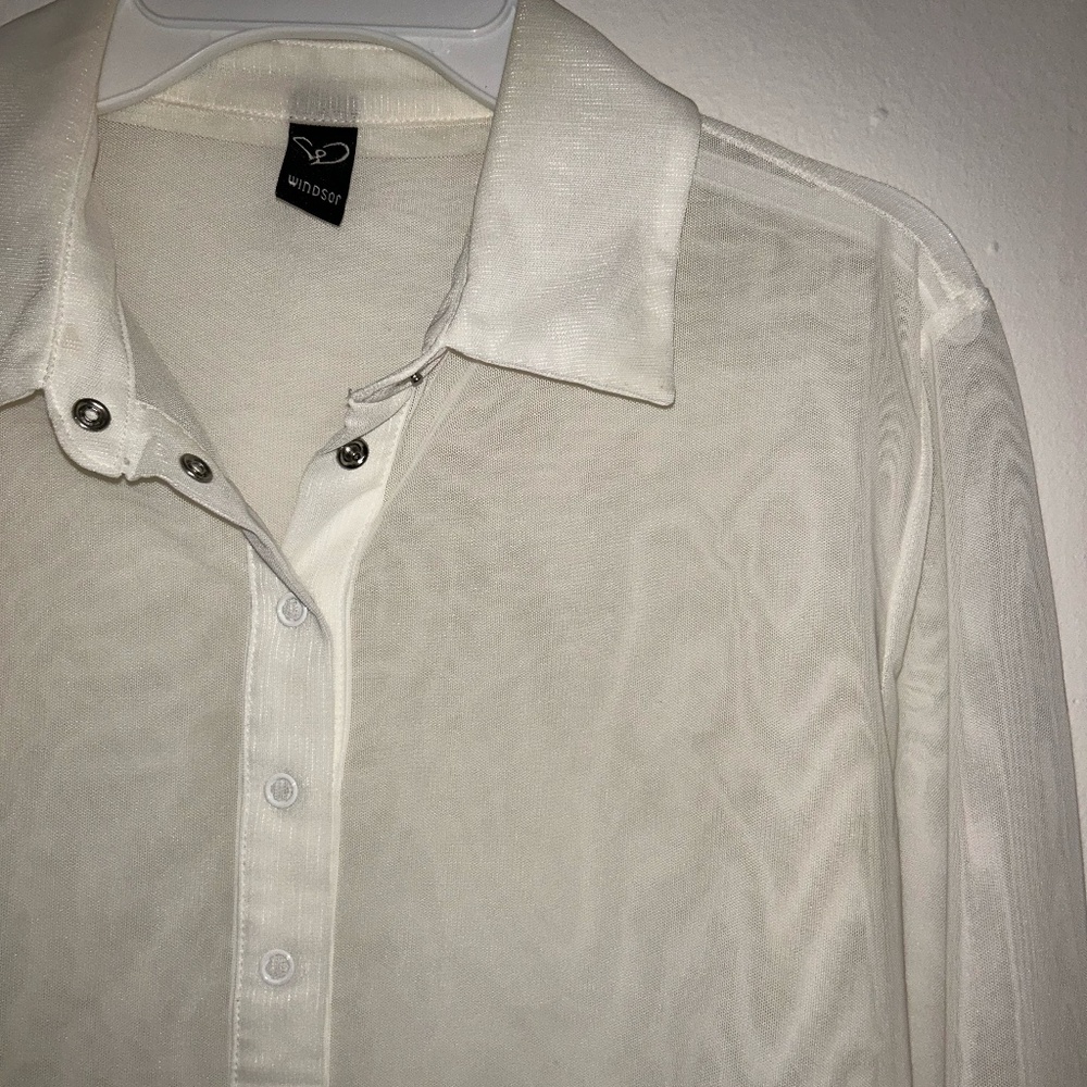 White Button down top